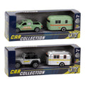 City Car Collection Die-Cast Pick-Up Met Trailer 1:50 Assorti