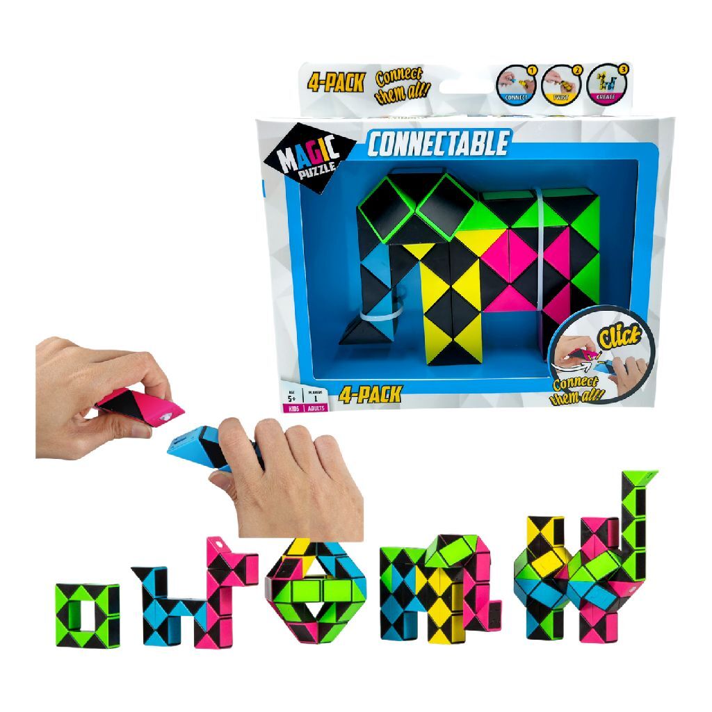 Overige Merken Magic Puzzle Connectable 4-Pack