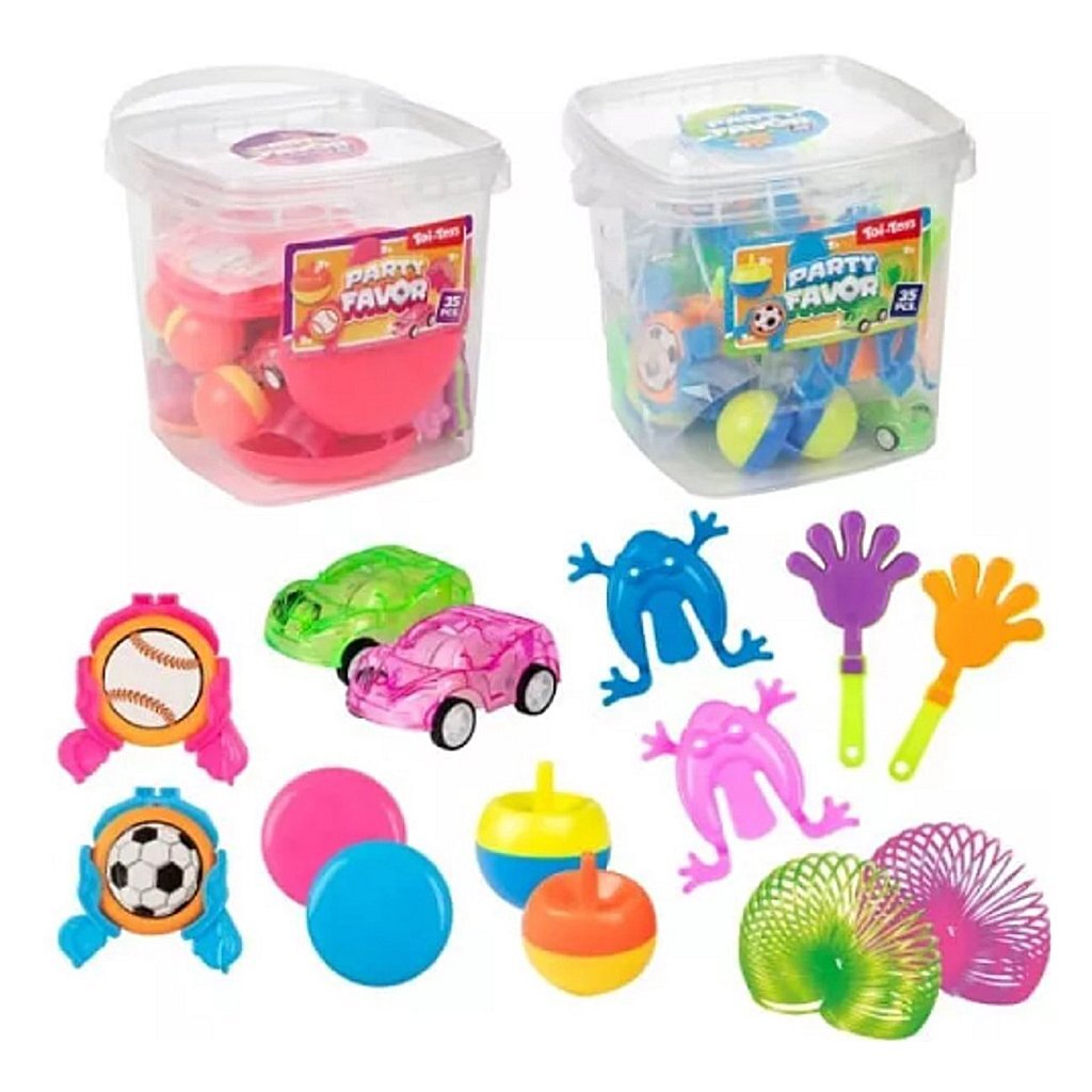 Toi-Toys Uitdeel Speelgoed In Emmer 35-Delig Assorti
