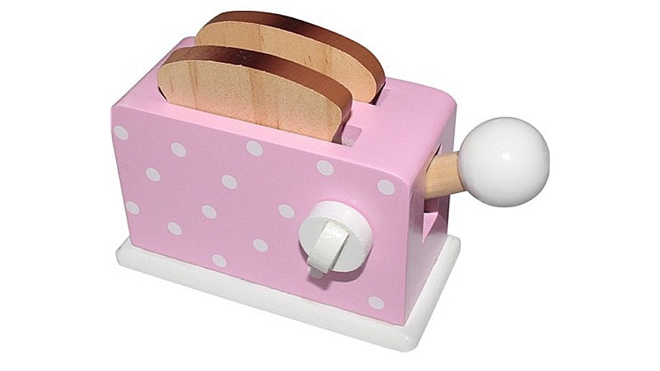 Simply For Kids Houten Broodrooster + Brood Roze