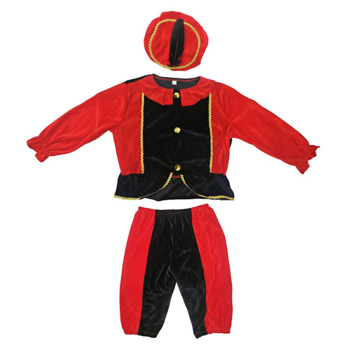 Basic Pietenpak Zwart/Rood 110-116 Cm