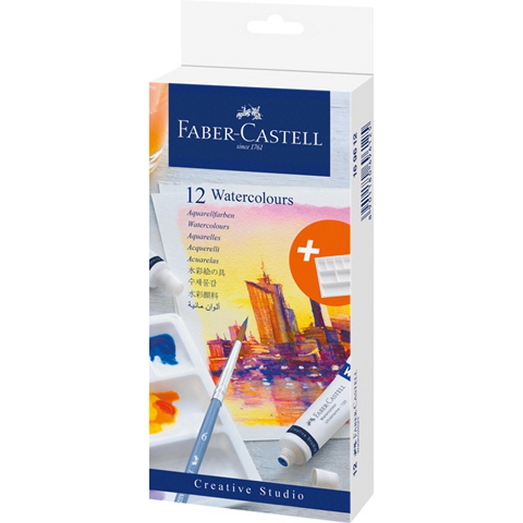 Faber Castell Fc-169612 Aquarelverf 12 Tubes + Mengpalet