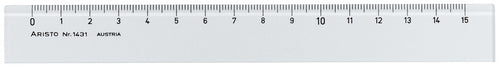 Aristo Ar-1431 Liniaal 15Cm Glashelder Plexiglas