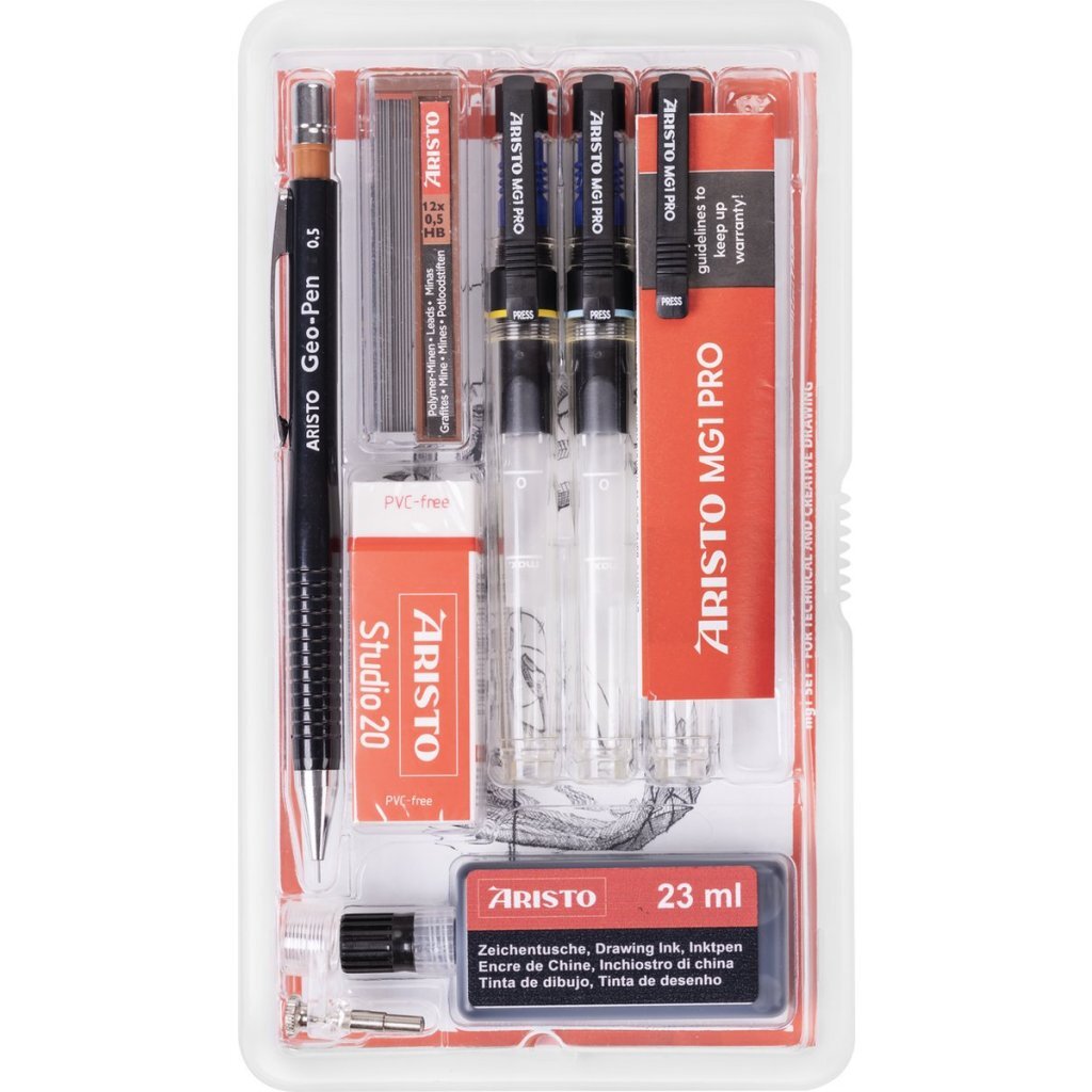Aristo Ar-64154 Tekenpen Set Mg1 Pro 0.2/0.3/0.5 Mm 8-Delig