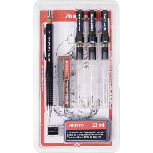 Aristo Ar-64308 Tekenpen Set Mg1 Pro 0.25/0.35/0.5 Mm 6-Delig