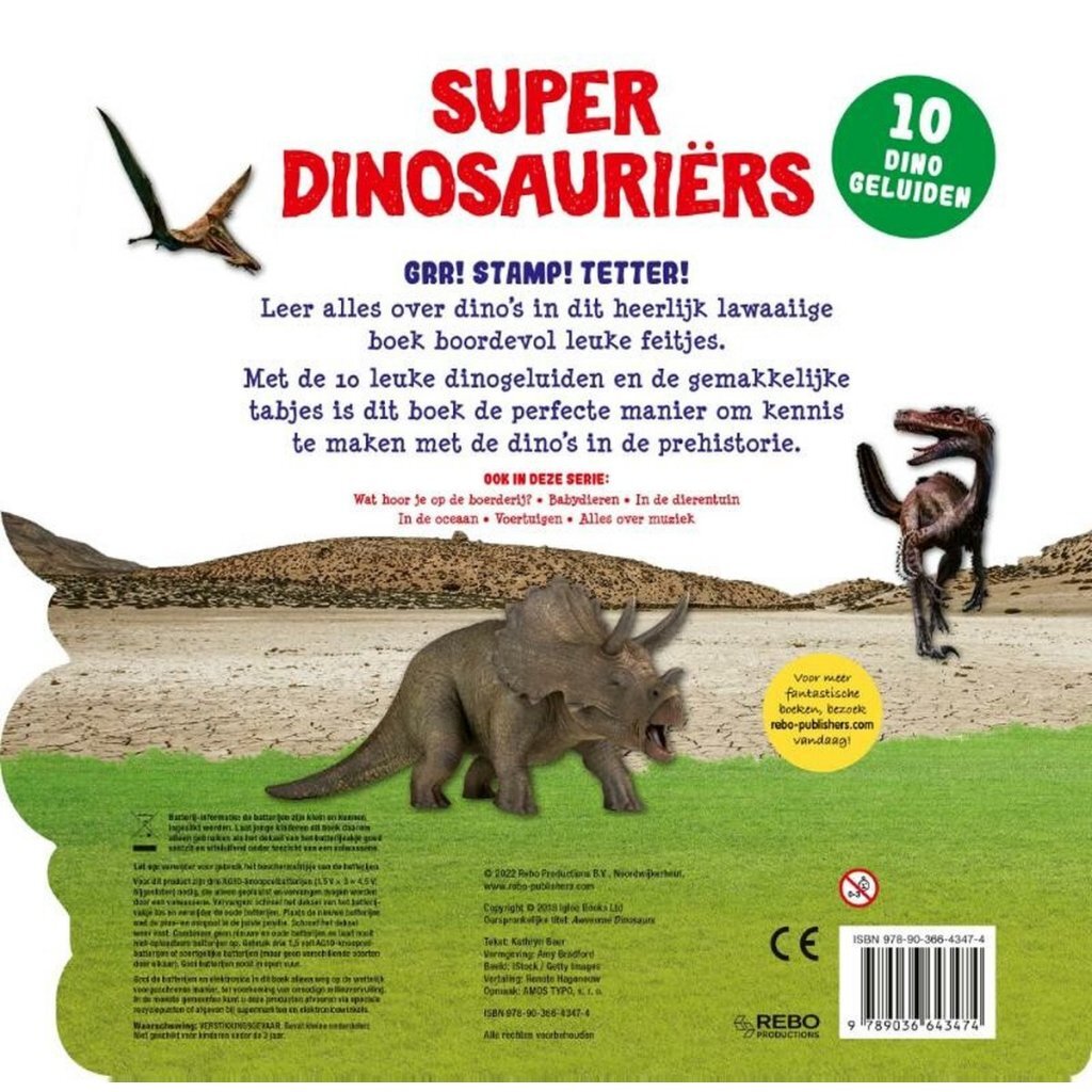 Overige Merken Geluidenboek Super Dinosauri&Euml;Rs